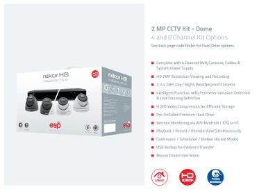 Rekor Hd 2 Megapixel Cctv Kit