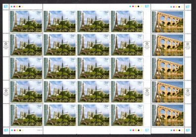 2006 United Nations New York World Heritage - France Commemorative Stamps Sheet Mint Never Hinged (MNH)