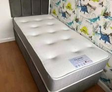 New Stylish single ,Double 4ft, 4ft6, King 5ft And 6ft Superking Sizes Divan Beds Instock. Drawers And Optional Tufted Mattresses Available. Free Delivery