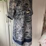 dress navy pattern tunic style dress short sleeves size 12 Image 5