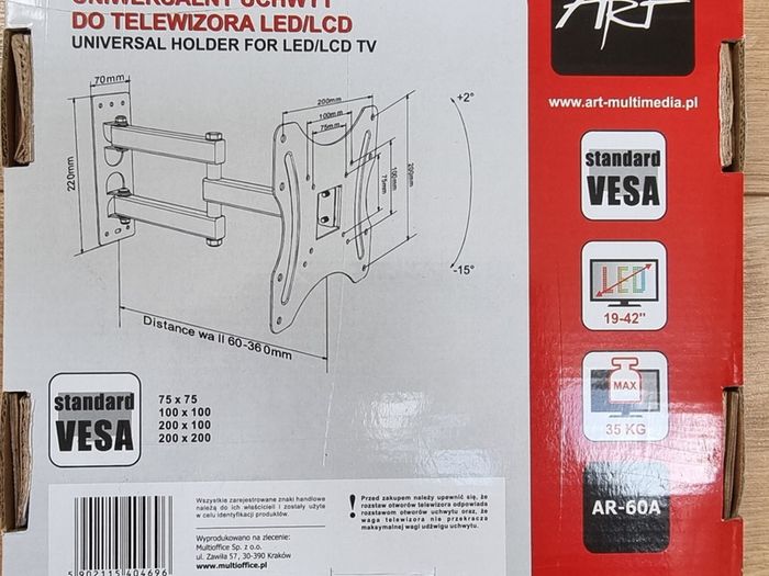 TV Wall Mount Bracket Arm Tilt Swivel 19-42"