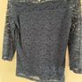 Primark navy top 3/4 sleeves lace Size 10 Image 4