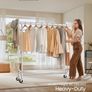 Heavy Duty Clothes Rail on wheels with Protective Covering Image 2