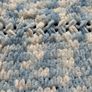 Handknit baby blanket super soft chenille yarn baby blue and white mix. Image 4