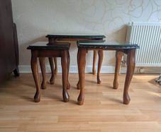 Coffee tables, nest of three