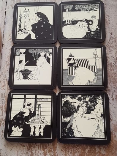 Beautiful Art Coasters By Aubrey Beardsley