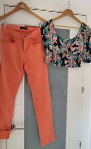 CASTER JEANS coral high waisted ladies jeans Sz 31 (Fit 8-10UK)