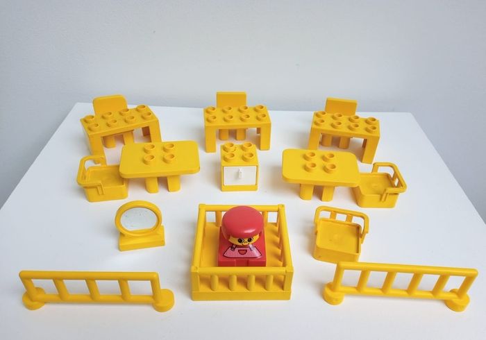 Vintage Rare Lego Duplo House Furniture Pieces With Lego Baby