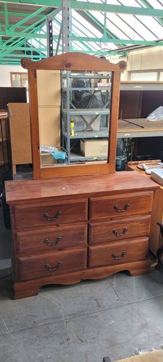 vintage dresser with mirror