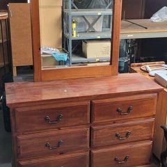 vintage dresser with mirror
