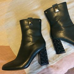 Una Healy Green Leather heeled boots 6