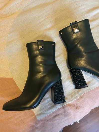 Una Healy Green Leather heeled boots 6