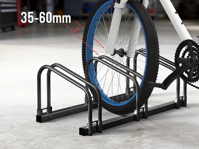 3 Bike Stand Floor or Wall Mounted Bike Rack for Garage Bicycle Parking Rack Cycle Storage Locking Stand, Black