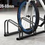 3 Bike Stand Floor or Wall Mounted Bike Rack for Garage Bicycle Parking Rack Cycle Storage Locking Stand, Black Image 5