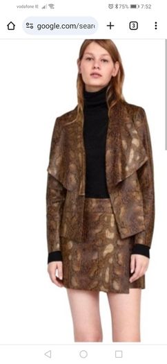 Zara python/snakeskin blazer & skort co-ordinate bnwt