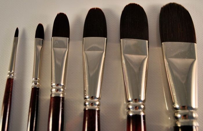 Synthetic Hair Brush - Flat Series 273 (Set of 6)
