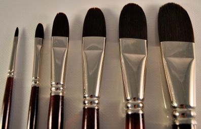 Synthetic Hair Brush - Flat Series 273 (Set of 6)