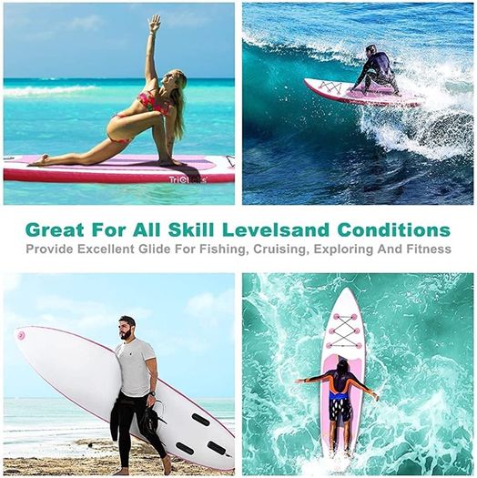 10FT 3M Inflatable Stand Up Paddle Board SUP Board 6 inch Thick Surfboard Lightweight NonSlip EVA Deck SUP Package Complete Kit for All Skill Beginners Adults Fishing Yoga Surfing (FREE POSTAGE)