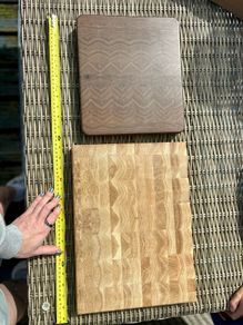 Premium End Grain Cutting Boards - Oak and Walnut Hardwood