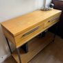 Oak 2 Drawer Console Table Image 2
