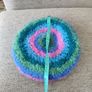 Multicoloured beret adult size acrylic knit in very good condition FREE STANDARD POSTAGE INCLUDED Image 4