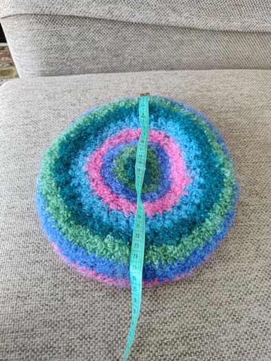Multicoloured beret adult size acrylic knit in very good condition FREE STANDARD POSTAGE INCLUDED