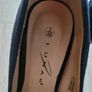 Ladies navy/gold heels size 3 Image 3