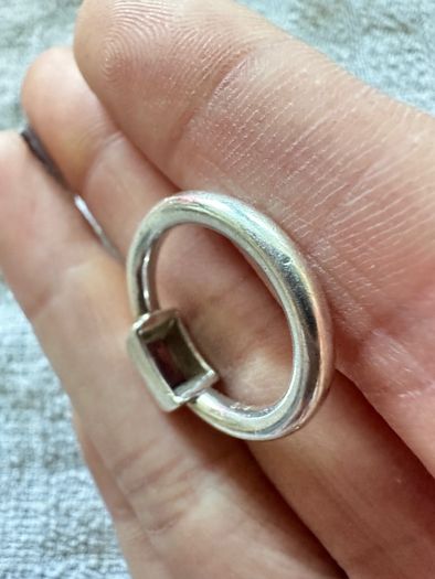 Vintage silver and amethyst ring
