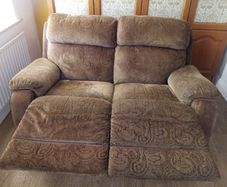 Recliner couch two seater