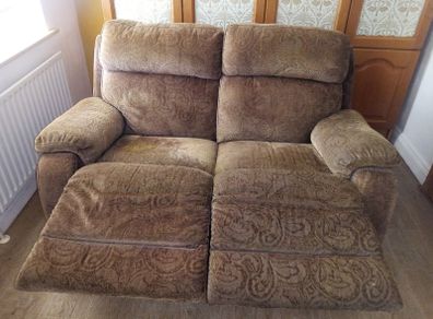 Recliner couch two seater