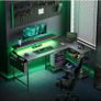 L Shaped Gaming Desk with LED Lights, 100 x 70 cm Image 8