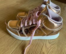 Sketchers Light Up Gold Runners