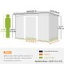 Metal Garden Storage Shed 9' x 4' with Sliding Door Spacious Layout for Backyard, Lawn Dark Gray Image 2