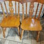 Solid wood dining table & six chairs Image 4