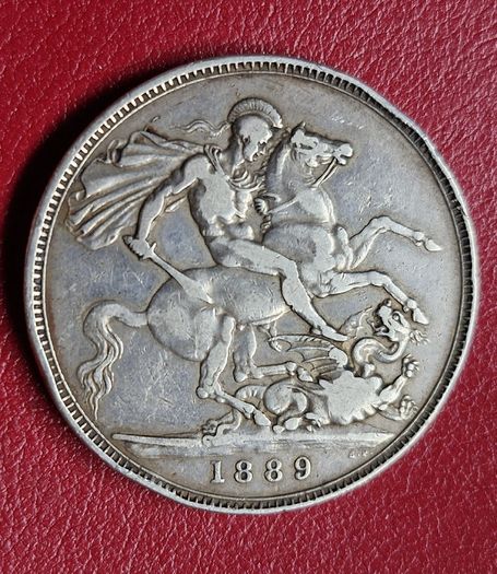 Beautiful 1889 Queen Victoria Silver Crown