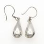 925 Vintage Sterling Silver Teardrop Earrings Image 3