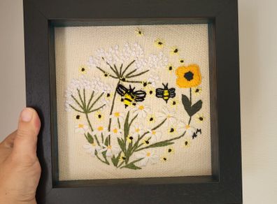 Handmade embroidery with frame!