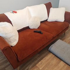 REAVERTISED... Quick sale as new furniture arriving Friday .... Open To  Reasonable Offers On Sofa.. Cost 950 new less than year OLD..