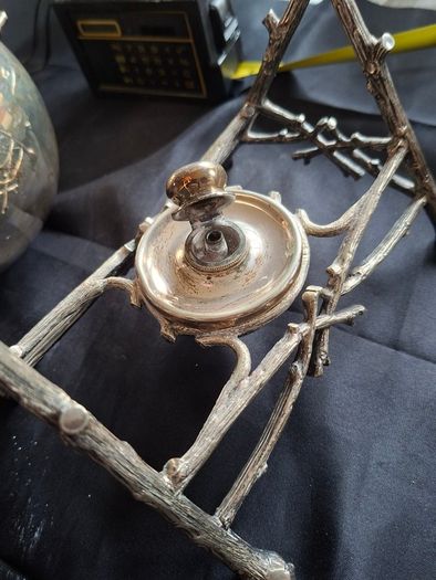 Antique Victorian Silver Spirit Kettle and Stand Hallmark in Photos