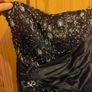 Dynasty London boutique label debs/evening gown black lace and sequin free postage Image 2