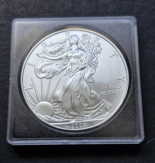 American Silver Eagle 2008 1 oz .999 Coin in capsule