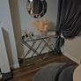 set of 3 glass chrome tables Image 4