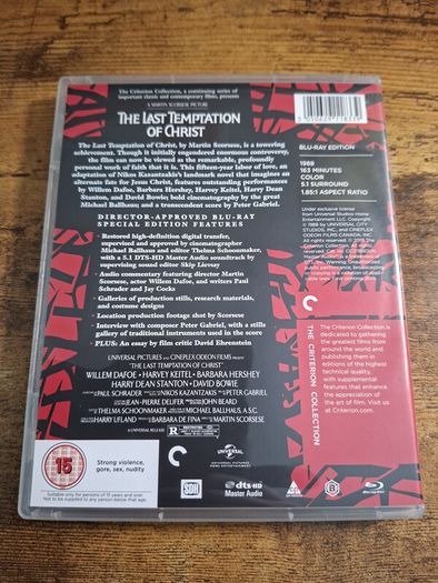 "The Last Temptation of Christ" (1988) Blu-ray - The Criterion Collection - free standard postage