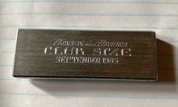 Vintage 1983 Colibri Gas Lighter  Benson & Hedges "Club Size" Promotional Edition