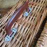 Vintage Wicker Picnic Basket Suitcase  Large Rattan Hamper  Storage Basket Image 3