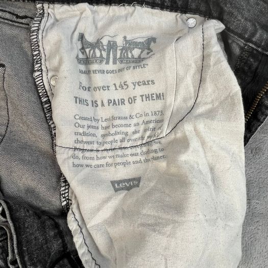 Levis 505 Jeans W38 L31 Mens Black Regular Straight Fit Denim