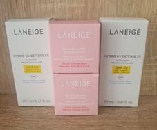 Laneige hydro uv defence ex sunscreen protection solaire spf 50 20ml 5e Bouncy cream 25g  9e. All for 26e (no white cast suncream)