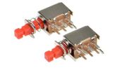 PS-22F03 Right Angle PCB Latching Push Button Switch with no cap