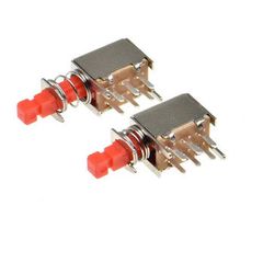 PS-22F03 Right Angle PCB Latching Push Button Switch with no cap