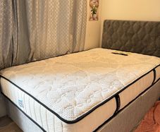 bed with mattress